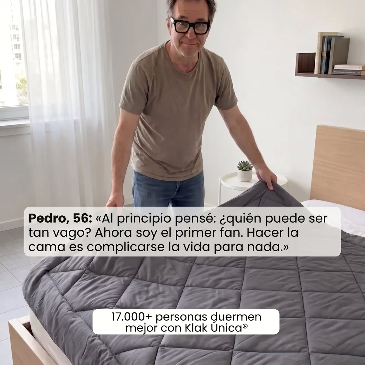 Klak Única® — El edredón que se lava como una sábana