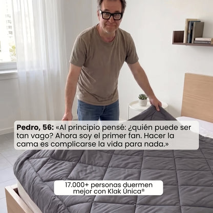 Klak Única® — El edredón que se lava como una sábana