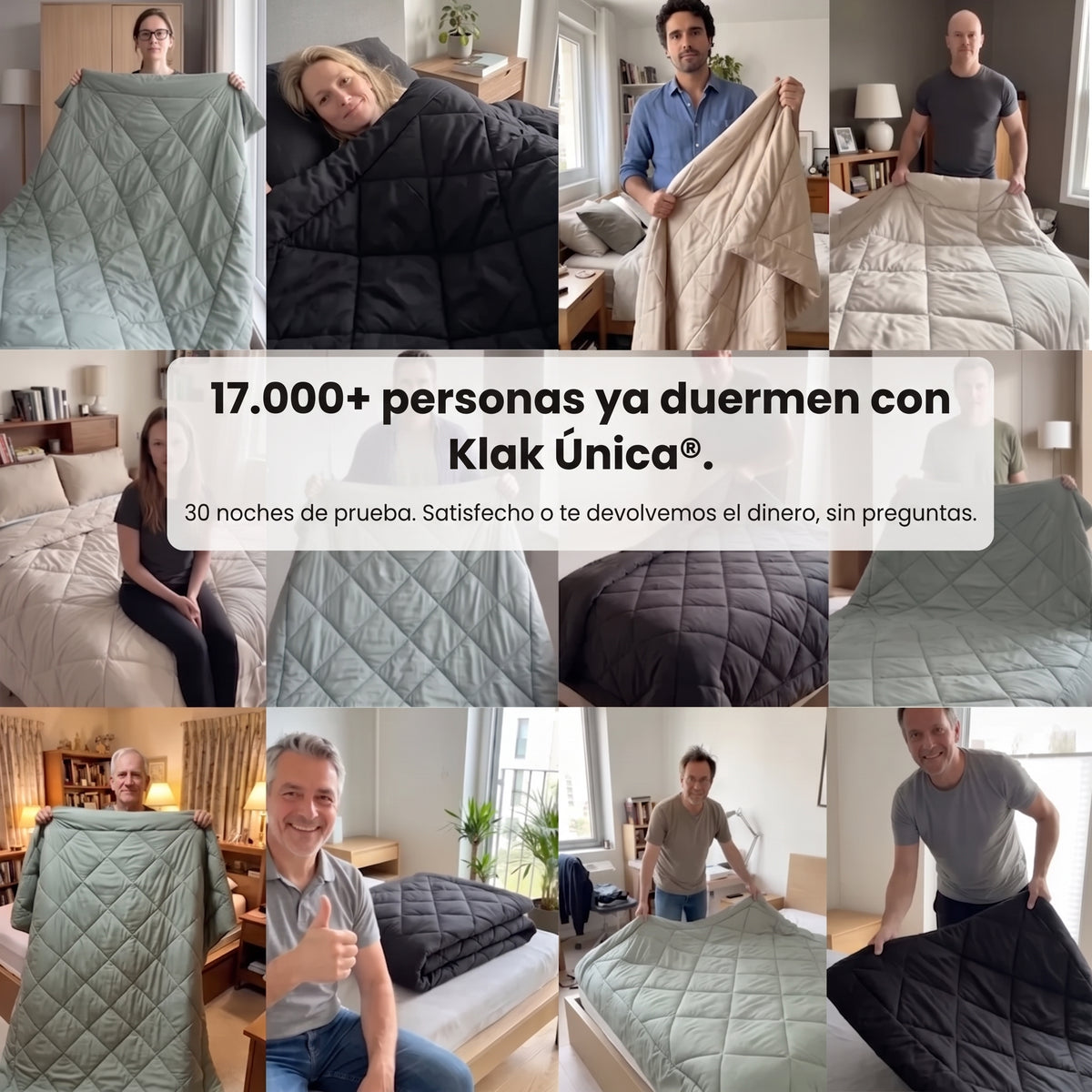 Klak Única® — El edredón que se lava como una sábana
