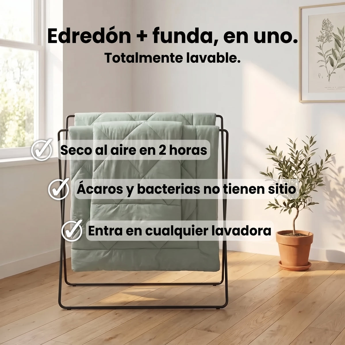 Klak Única® — El edredón que se lava como una sábana