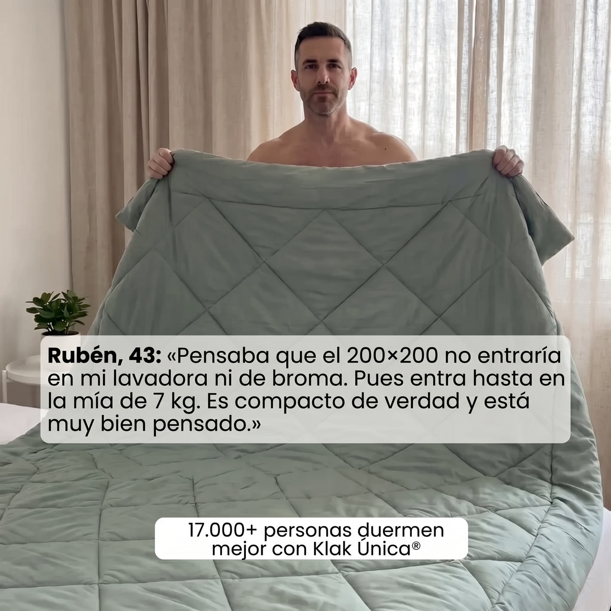 Klak Única® — El edredón que se lava como una sábana